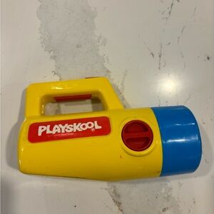 Playskool Flashlight Vintage 1986 Red Green Colour Changing Works Yellow & Blue